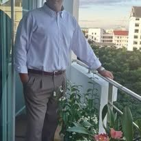Ben on a balcony